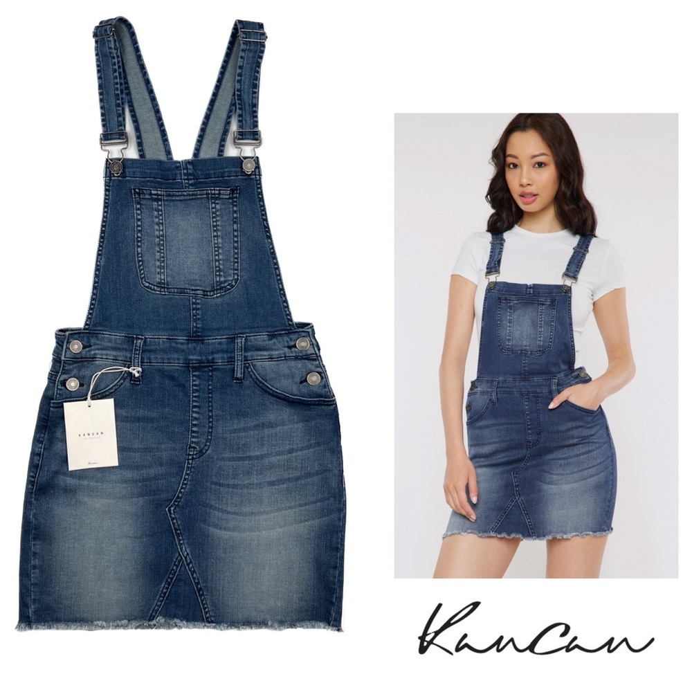 Kancan Denim Overall Dress - Picture 1 of 8